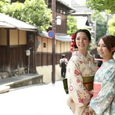 【レンタル着物】至福の京都体験◆着物で京都散策◆お部屋で朝食（京風弁当）